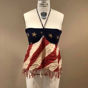 American Flag 4th July Top